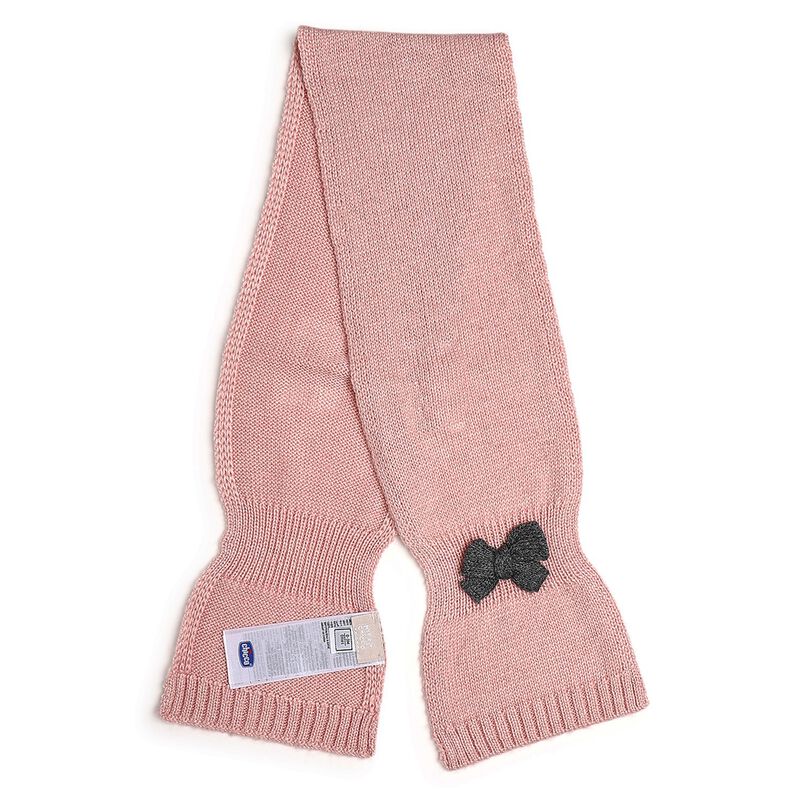 Girls Medium Pink Cap with Scarf image number null